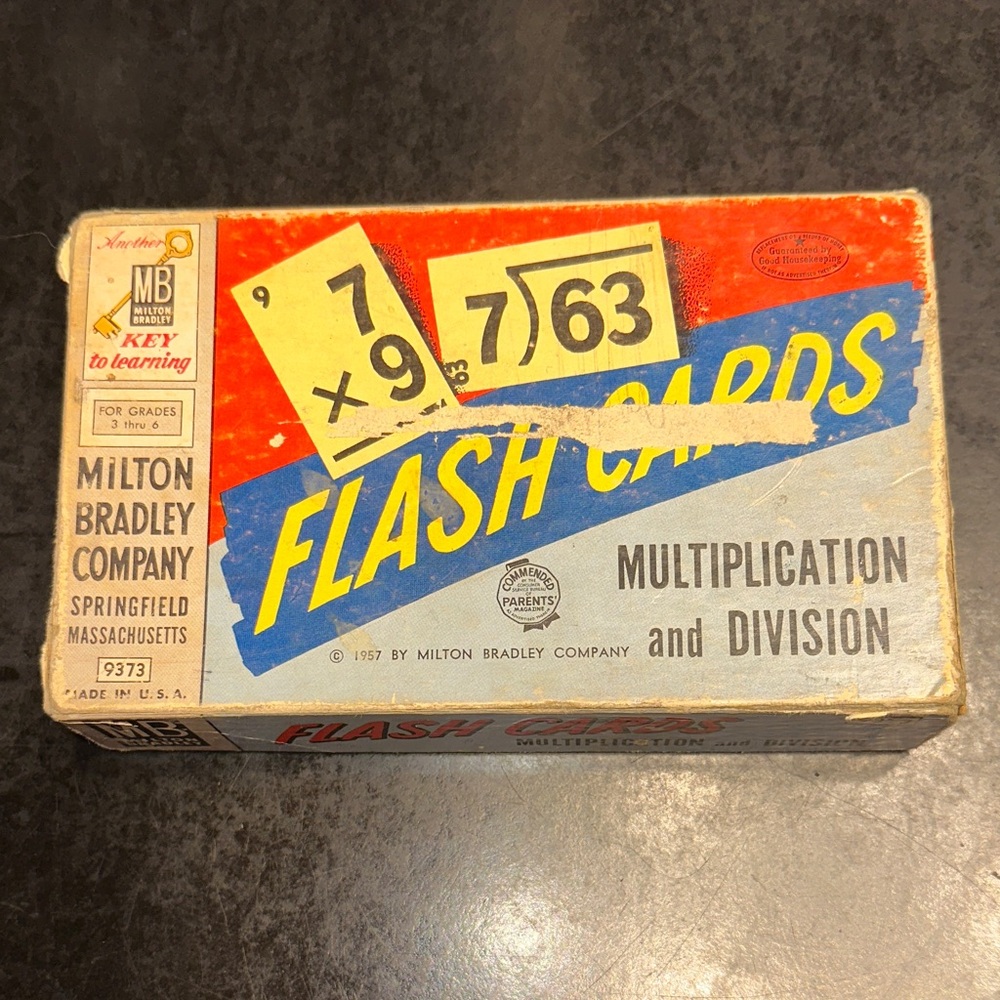 VINTAGE 1957 Milton Bradley Flash Cards